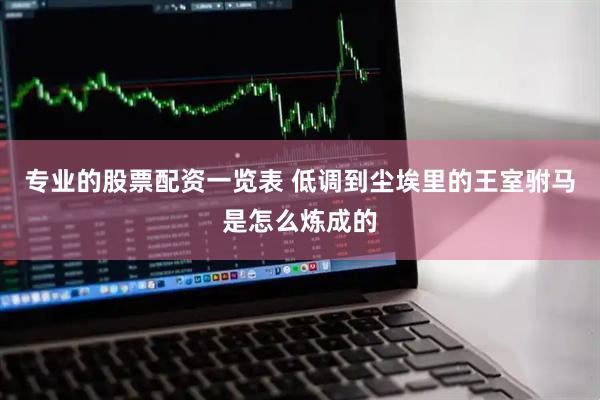 专业的股票配资一览表 低调到尘埃里的王室驸马是怎么炼成的