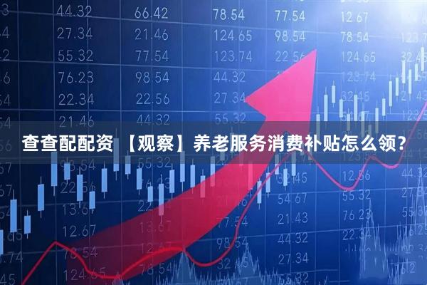 查查配配资 【观察】养老服务消费补贴怎么领？